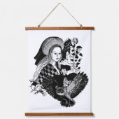 Lady and Night Owl 吊り下げ型タペストリー (正面)