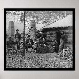 Lady and Officers at Brandy Station, VA 1864 ポスター