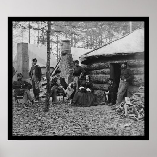 Lady and Officers at Brandy Station, VA 1864 ポスター (正面)