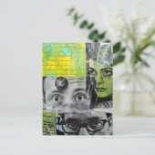 Lady and the Doctors Mixed Media Collage ポストカード (スタンド正面)