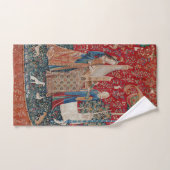 Lady and Unicorn Medieval Tapestry Hearing バスタオルセット (ハンドタオル)