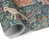 Lady and Unicorn Medieval Tapestry Hearing ラッピングペーパー (ロールコーナー)