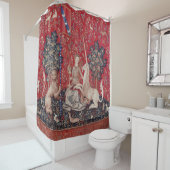 Lady and Unicorn Medieval Tapestry Sight シャワーカーテン (インサイチュ)