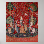 Lady and Unicorn Medieval Tapestry Smell ポスター (正面)