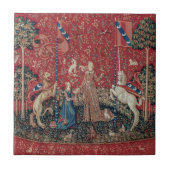 Lady and Unicorn Medieval Tapestry Taste タイル (正面)
