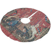 Lady and Unicorn Medieval Tapestry Taste ブラッシュドポリエステルツリースカート (アングル)