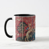 Lady and Unicorn Medieval Tapestry Taste マグカップ (左)