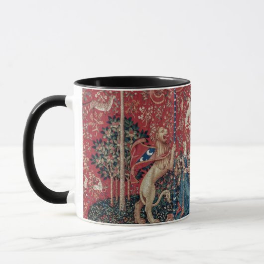 Lady and Unicorn Medieval Tapestry Taste マグカップ (左)