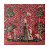 Lady and Unicorn Medieval Tapestry Touch タイル (正面)