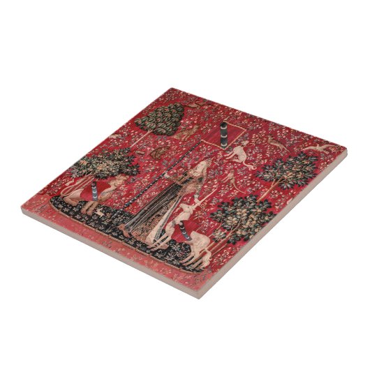 Lady and Unicorn Medieval Tapestry Touch タイル (側面)