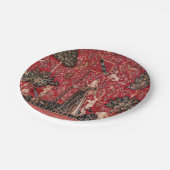 Lady and Unicorn Medieval Tapestry Touch ペーパープレート (アングル)