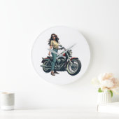 Lady Biker  ラージ壁時計 (ホーム)