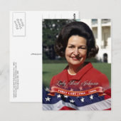 Lady Bird Johnson、アメリカ大統領夫人 ポストカード (正面/裏面)