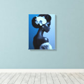 Lady Blue キャンバスプリント (インサイチュ (ウッドフロア))