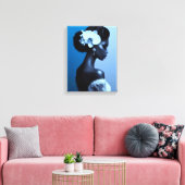 Lady Blue キャンバスプリント (インサイチュ (リビング))