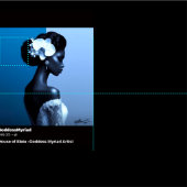 Lady Blue  ファブリック (タイル)