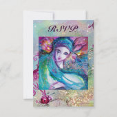 LADY BLUE MASKフローラスワーズ仮装パーティーRsvp 出欠カード (正面)