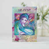 LADY BLUE MASKフローラスワーズ仮装パーティーRsvp 出欠カード (スタンド正面)