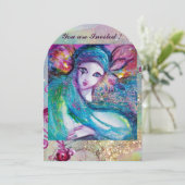 LADY BLUE MASKマスカレードパーティーフローラ旋回 招待状 (スタンド正面)