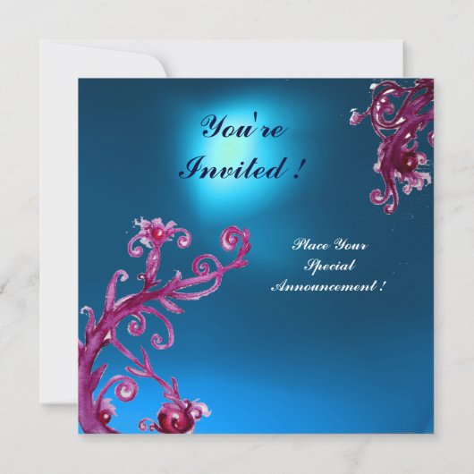 LADY BLUE MASK仮装エレガントパーティー,サファイア 招待状 (裏面)