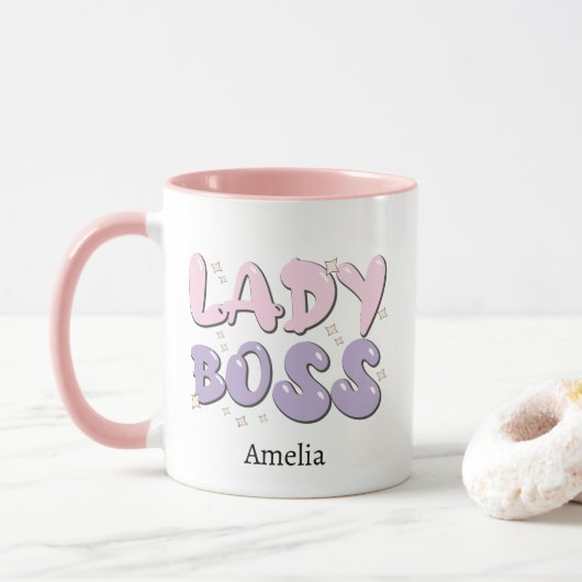 Lady Boss Retro マグカップ (ドーナツ)