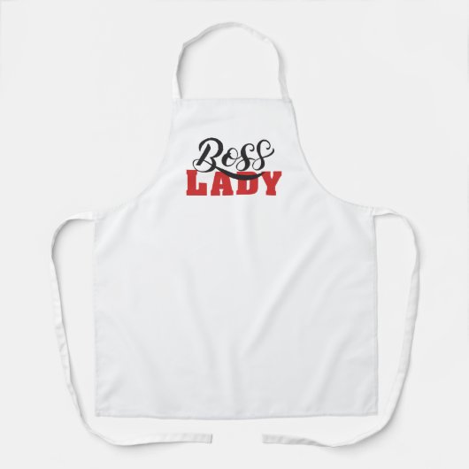 Lady Boss – Strong Confident Woman Design エプロン (正面)