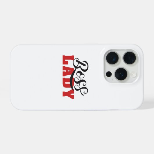 Lady Boss – Strong Confident Woman Design iPhoneケース (裏面横)