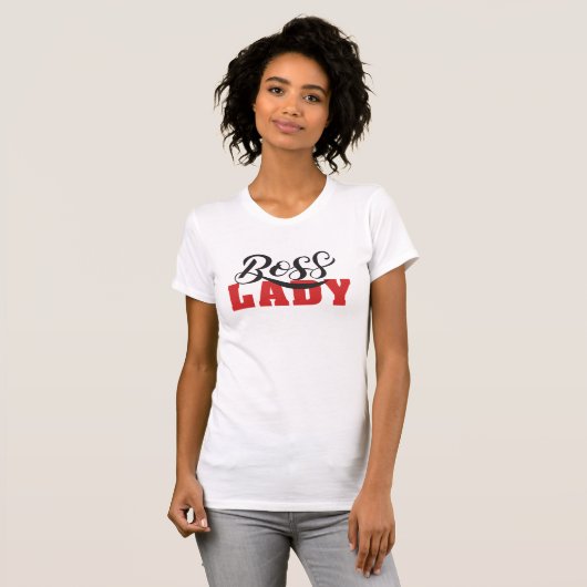 Lady Boss – Strong Confident Woman Design Tシャツ (正面フル)