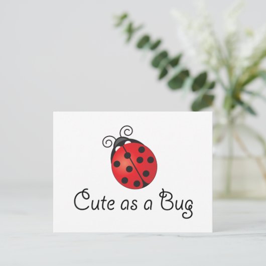 Lady Bug - Cute as a Bug ポストカード (スタンド正面)