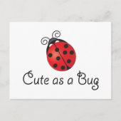 Lady Bug - Cute as a Bug ポストカード (正面)