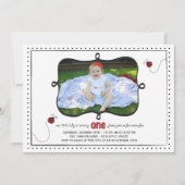 Lady Bug First Bursday Party Invitation -card- 招待状 (正面)