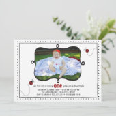 Lady Bug First Bursday Party Invitation -card- 招待状 (スタンド正面)