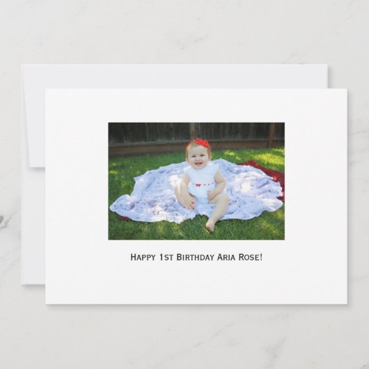 Lady Bug First Bursday Party Invitation -card- 招待状 (裏面)