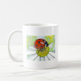 Lady Bug on A Daisy コーヒーマグカップ