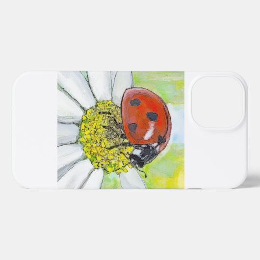 Lady Bug on A Daisy iPhoneケース (裏面横)