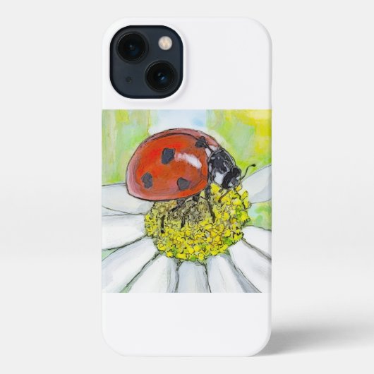 Lady Bug on A Daisy iPhoneケース (裏面)