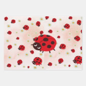 lady bug party photo ラッピングペーパーシート (正面3)