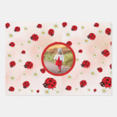 lady bug party photo ラッピングペーパーシート (正面2)