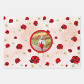 lady bug party photo ラッピングペーパーシート (正面)