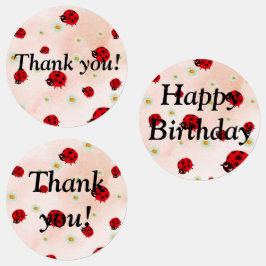 Lady bug party photo ラベル