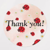 Lady bug party photo ラベル (デザイン1)