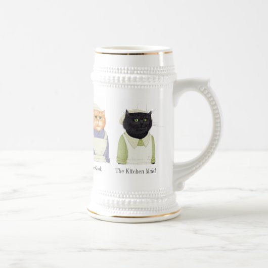 LADY CATS Stein + テキスト ビールジョッキ (右)