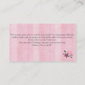 Lady Chef名刺 名刺 (裏面)