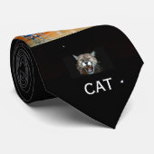 Lady Cougar Volleyball、猫に注意 ネクタイ (ロール)