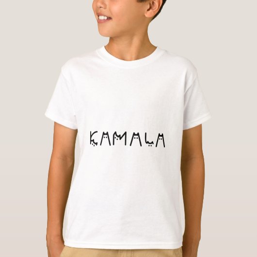 Lady For Kamala Harris 24 Kamala Cat Alphabet Lett Tシャツ (正面)