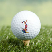 Lady Golf, Silhouette, bunt, perfekter Schwung ゴルフボール (インサイチュ 木)