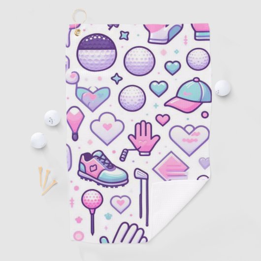 Lady Golfer Icon Pink  ゴルフタオル (インサイチュ)
