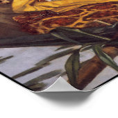 Lady & Her Pet Pug in a boat by James Tissot ポスター (角)