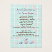 Lady HouseKeeper Janitorial Cleaning Display Cards (裏面)