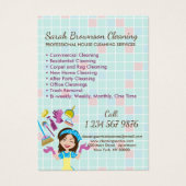Lady HouseKeeper Janitorial Cleaning Display Cards (正面)